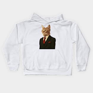 gentleman cat Kids Hoodie